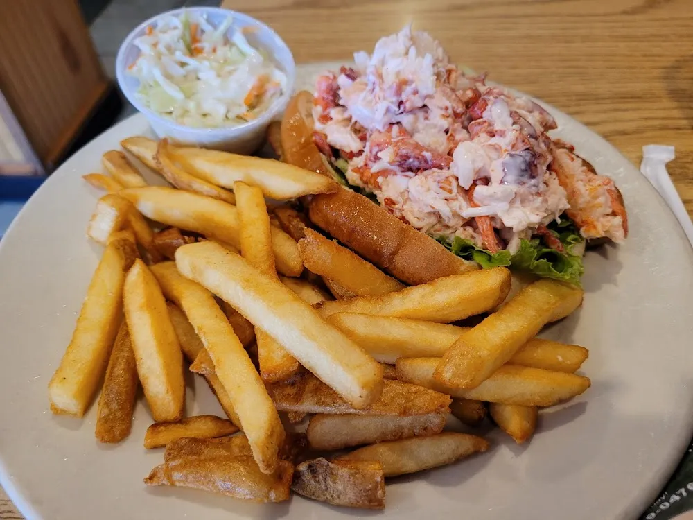 Lobster Roll with Sweet Potato Fries