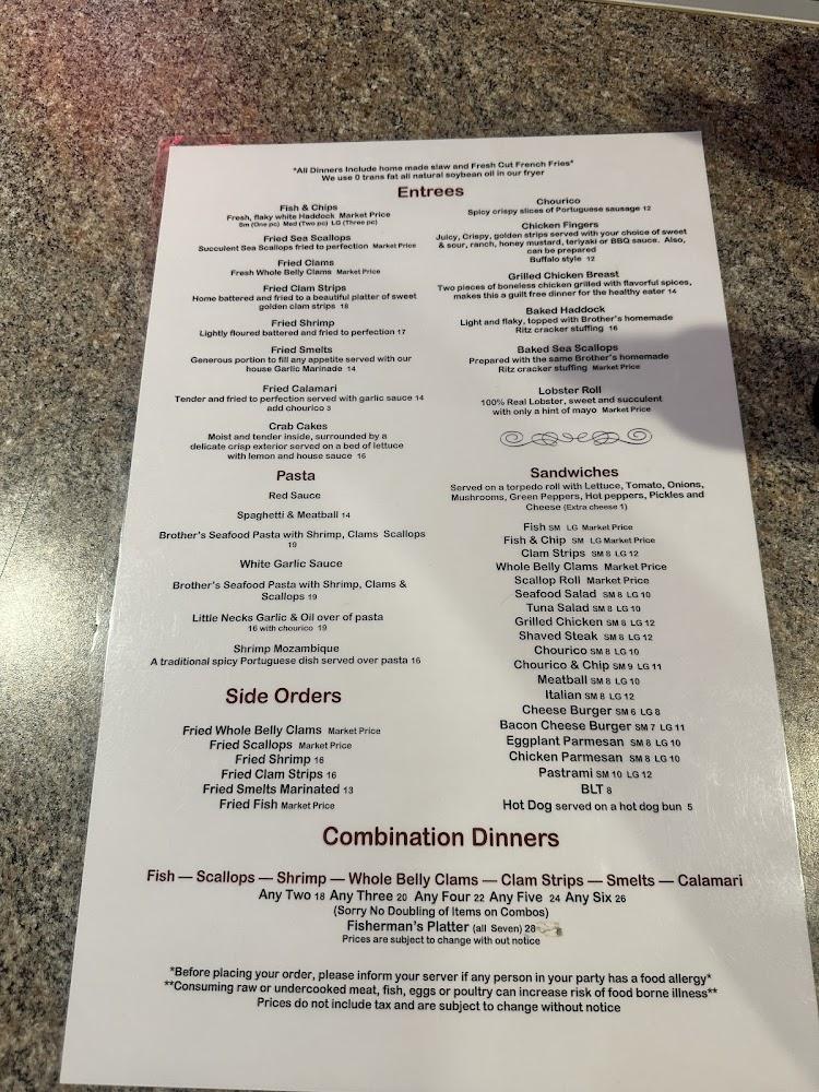 Brothers Seafood Restaurant Clam Cakes